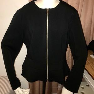 zip up peplum jacket